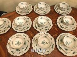 10 Cups 10 Saucers Cake plates VEB Antique Vintage German Porcelain Coffee Set