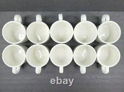 10 Midwinter Stonehenge White Cups Saucers Set Vintage Coffee Cups England Lot