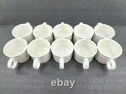 10 Midwinter Stonehenge White Cups Saucers Set Vintage Coffee Cups England Lot