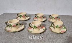 13 Piece Vtg Franciscan Desert Rose Demitasse Coffee Cups Milk Jug Roses Floral