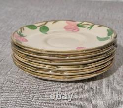 13 Piece Vtg Franciscan Desert Rose Demitasse Coffee Cups Milk Jug Roses Floral