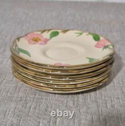 13 Piece Vtg Franciscan Desert Rose Demitasse Coffee Cups Milk Jug Roses Floral