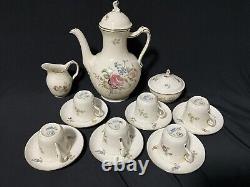 15 Piece Royal Copenhagen Vintage Demitasse Cups & Saucers Coffee Set