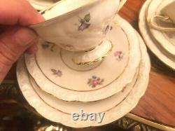 15 Vintage Cups Saucers Cake Plates German Jlmenau Porcelain Coffee Set