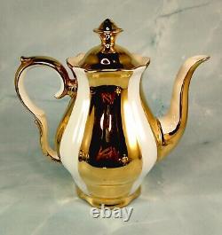 17 pc. STUNNING MZ Moritz Zdekauer Vintage 1922-1945 GILDED GOLD Tea Coffee SET