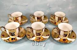 17 pc. STUNNING MZ Moritz Zdekauer Vintage 1922-1945 GILDED GOLD Tea Coffee SET