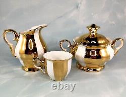 17 pc. STUNNING MZ Moritz Zdekauer Vintage 1922-1945 GILDED GOLD Tea Coffee SET