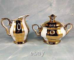 17 pc. STUNNING MZ Moritz Zdekauer Vintage 1922-1945 GILDED GOLD Tea Coffee SET