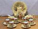 18pcs Vintage John Aynsley Orchard Gold Fruit Centre Part Coffee Service For 6