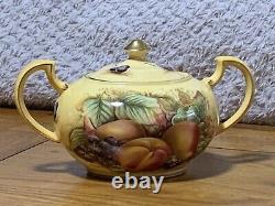 18pcs Vintage John Aynsley Orchard Gold Fruit Centre Part Coffee Service for 6
