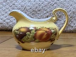 18pcs Vintage John Aynsley Orchard Gold Fruit Centre Part Coffee Service for 6