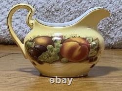 18pcs Vintage John Aynsley Orchard Gold Fruit Centre Part Coffee Service for 6
