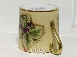 18pcs Vintage John Aynsley Orchard Gold Fruit Centre Part Coffee Service for 6