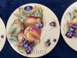18pcs Vintage John Aynsley Orchard Gold Fruit Centre Part Coffee Service for 6