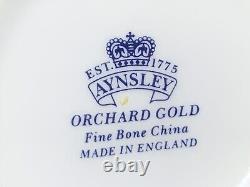 18pcs Vintage John Aynsley Orchard Gold Fruit Centre Part Coffee Service for 6