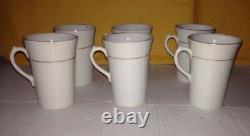 1919 BUFFALO CHINA RESTAURANT WARE FORMAL COFFEE CUP SET of (6) CUPS, VINTAGE