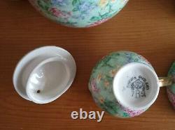 1930s Empire LILAC TIME Porcelain Coffee Set (11 pieces) Chintz Demitasse