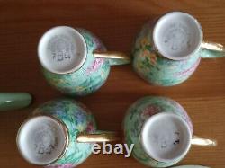 1930s Empire LILAC TIME Porcelain Coffee Set (11 pieces) Chintz Demitasse