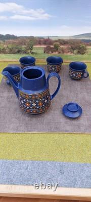 1960's Winterling Bavaria Blue Floral Ceramic Coffee set Vintage German Pottery