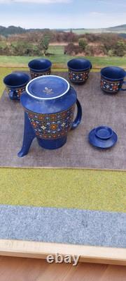 1960's Winterling Bavaria Blue Floral Ceramic Coffee set Vintage German Pottery
