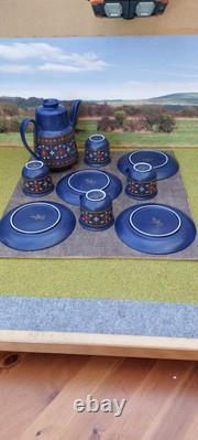 1960's Winterling Bavaria Blue Floral Ceramic Coffee set Vintage German Pottery