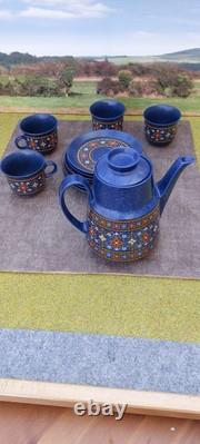1960's Winterling Bavaria Blue Floral Ceramic Coffee set Vintage German Pottery