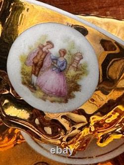 1960s Vintage Bondware Fragonard Gold Plated Coffee Set