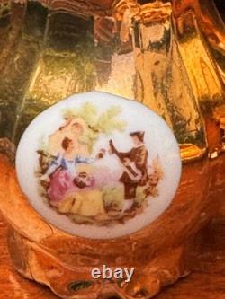 1960s Vintage Bondware Fragonard Gold Plated Coffee Set