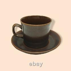 28pc Vintage Wedgwood Sterling Oven To Table Cup & Saucer Set Reto MCM Brown