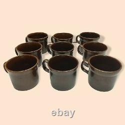 28pc Vintage Wedgwood Sterling Oven To Table Cup & Saucer Set Reto MCM Brown