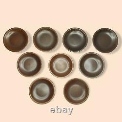 28pc Vintage Wedgwood Sterling Oven To Table Cup & Saucer Set Reto MCM Brown