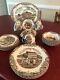 29 Pc Vintage Heritage Hall Ironstone Multicolor Collectible Dinner Coffee Set
