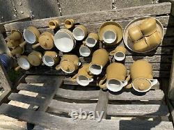 30 items Denby Ode vintage tea coffee pot cruet set milk jug cups soup bowls