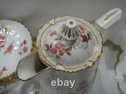 31 pcs Delicate Vintage Tea / coffee set Various pink flowers 9200 GB Clyde