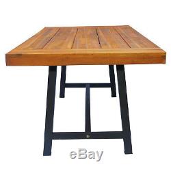 3 Pieces Tea Table Set Coffee Bench Vintage Dining Acacia Wood Picnic