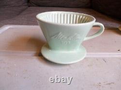 3-er Set Melitta 101-er Coffee Filter/White, Mint Green, Yellow-Vintage