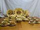 46pcs Vintage Aynsley Orchard Gold Fruit Centre Tea Coffee & Dinner Service