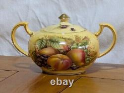 46pcs Vintage Aynsley Orchard Gold Fruit Centre Tea Coffee & Dinner Service