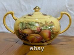 46pcs Vintage Aynsley Orchard Gold Fruit Centre Tea Coffee & Dinner Service