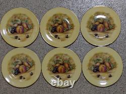 46pcs Vintage Aynsley Orchard Gold Fruit Centre Tea Coffee & Dinner Service