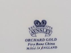 46pcs Vintage Aynsley Orchard Gold Fruit Centre Tea Coffee & Dinner Service