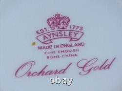 46pcs Vintage Aynsley Orchard Gold Fruit Centre Tea Coffee & Dinner Service