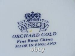 46pcs Vintage Aynsley Orchard Gold Fruit Centre Tea Coffee & Dinner Service