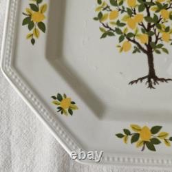 4 x Vintage Art Deco Johnson Bros Ironstone Lemon Tree Cup Saucer Trio Set