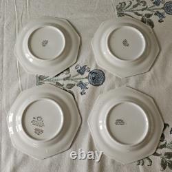 4 x Vintage Art Deco Johnson Bros Ironstone Lemon Tree Cup Saucer Trio Set