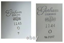 4pc Vintage 1960s Sterling Silver Gorham Strasbourg Coffee & Tea Set NO MONO