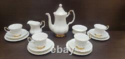 4x / 6x Royal Albert Val D'or Vintage Coffee Set coffee pot cups saucers