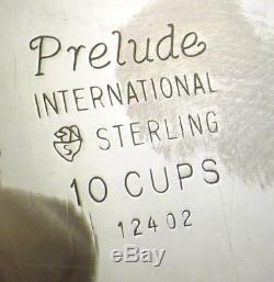 5 Pc Vintage Prelude-Plain International Sterling Coffee/Tea Set withWaste Bowl