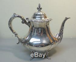 5-pc Reed & Barton Vintage Sterling Silver Georgian Rose Coffee / Tea Set