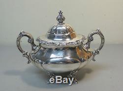 5-pc Reed & Barton Vintage Sterling Silver Georgian Rose Coffee / Tea Set